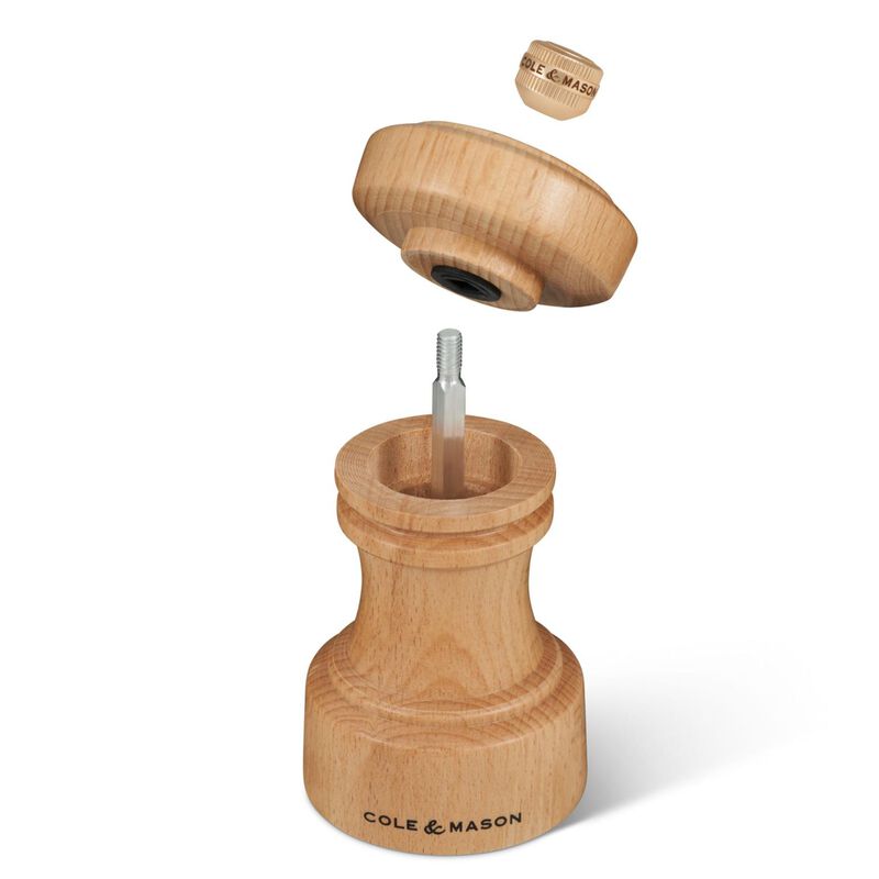 Cole & Mason Hoxton Natural Beech Salt Mill 104mm image number 2